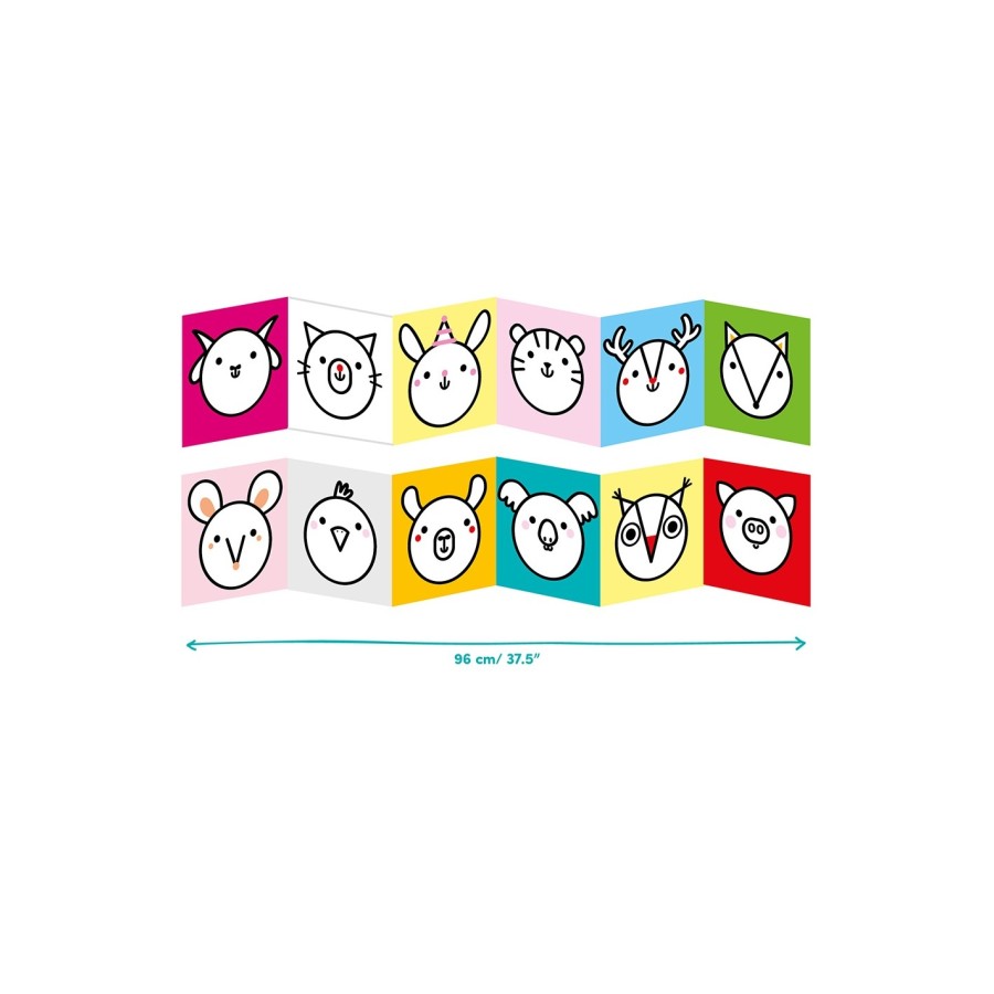 Banana Panda Βιβλία Ζωγραφικής Looong Coloring Books The White Grip Animals 2τμχ. 18m+
