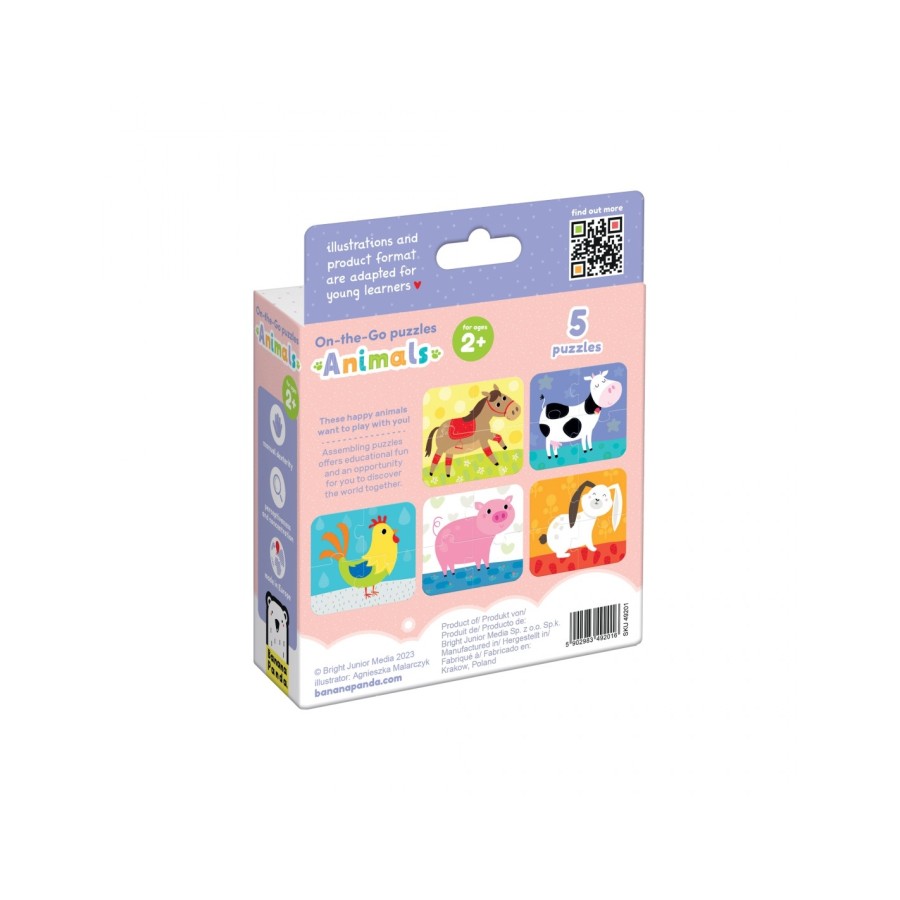 Banana Panda Παιδικά Παζλ με Ζωάκια On-The-Go Puzzles Animals 2+