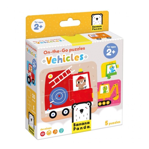 Banana Panda Παιδικά Παζλ με Οχήματα On-The-Go Vehicles 2+