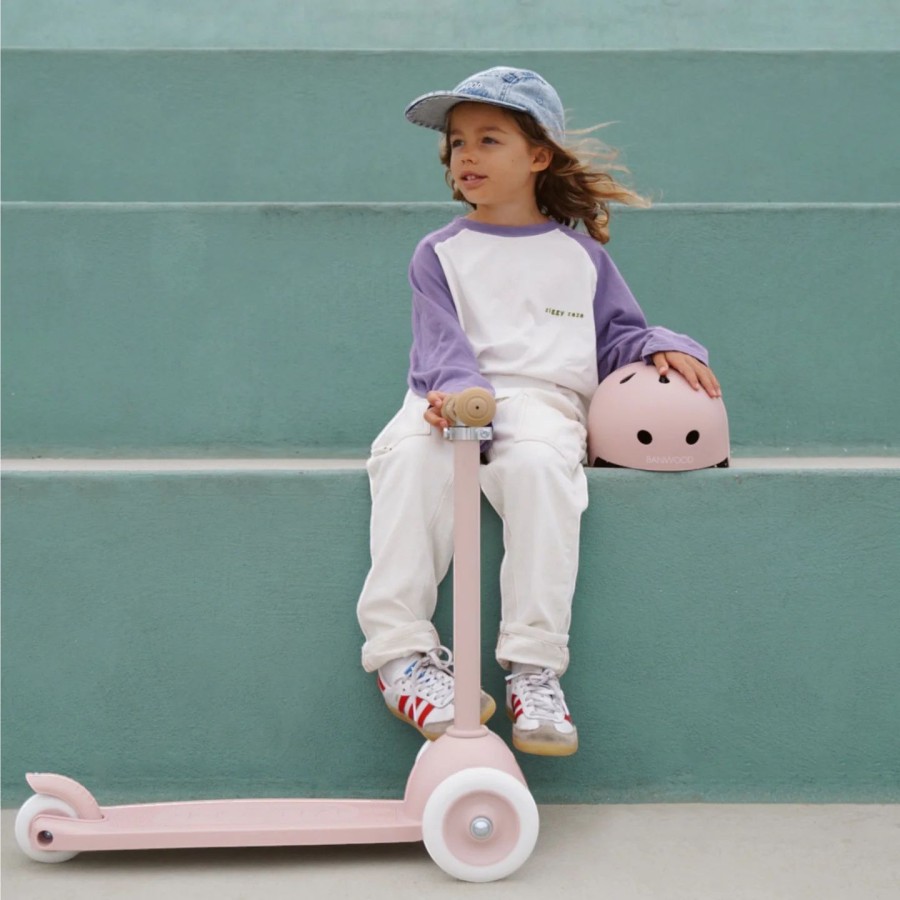 Banwood Παιδικό Πατίνι Eco με Σύστημα Easy Ride Απαλό Ροζ