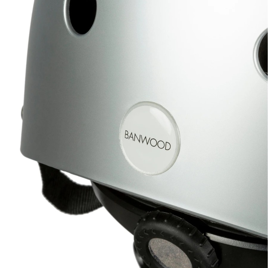 Banwood Παιδικό Κράνος με Σύστημα Dial-Fit Ασημί S (3-7 ετών/50-54εκ.)