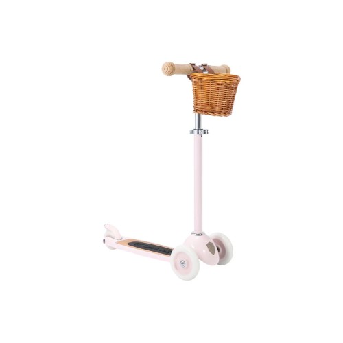 Banwood Ρυθμιζόμενο Παιδικό Πατίνι με Σύστημα Easy Ride & Καλαθάκι Ροζ