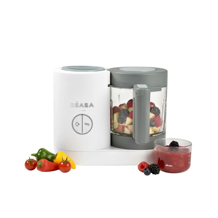 Beaba Βρεφικός Ατμογάγειρας & Μπλέντερ Babycook Neo® Grey/White 1.25lt