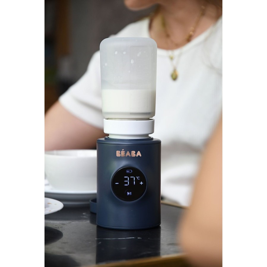 Θερμαντήρας Μπιμπερό Φορητός Beaba MILK NOMADE Night Blue+ 3 Adaptors 