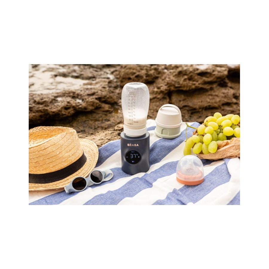 Θερμαντήρας Μπιμπερό Φορητός Beaba MILK NOMADE Night Blue+ 3 Adaptors 