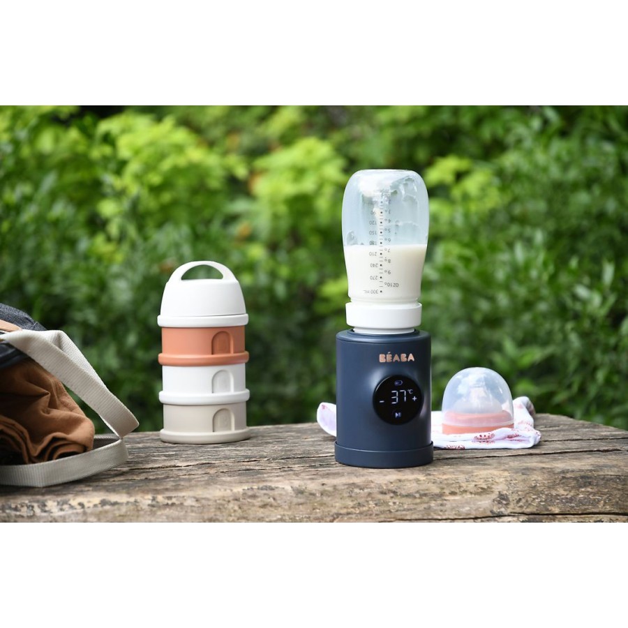 Θερμαντήρας Μπιμπερό Φορητός Beaba MILK NOMADE Night Blue+ 3 Adaptors 