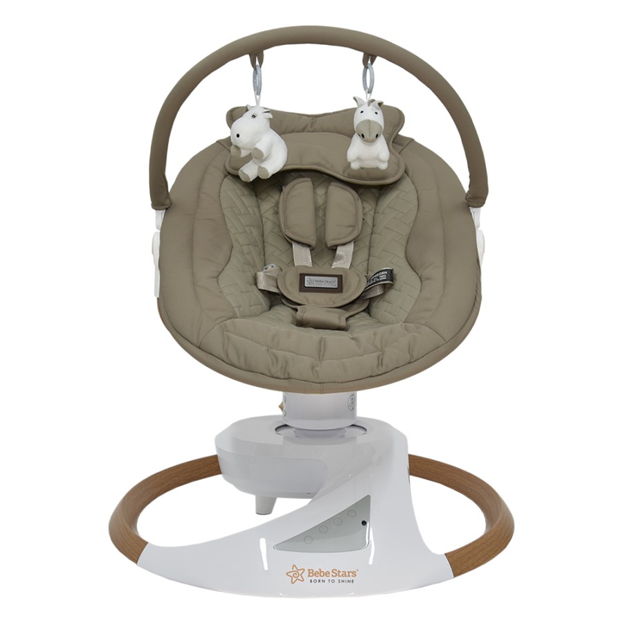 Bebe Stars Ηλεκτρική Κούνια - Ρηλάξ Snuggle Natural Beige