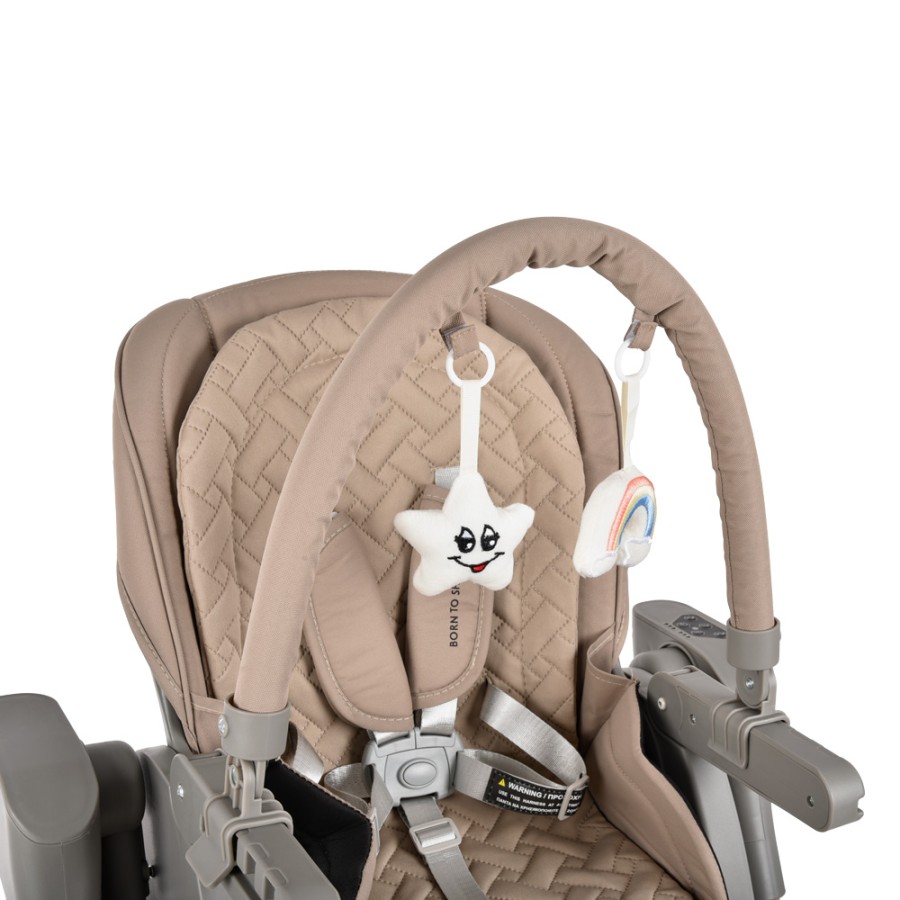 Καρεκλάκι Φαγητού-Κούνια Ηλεκτρικό 2 in 1 Bebe Stars Serenna Natural Beige