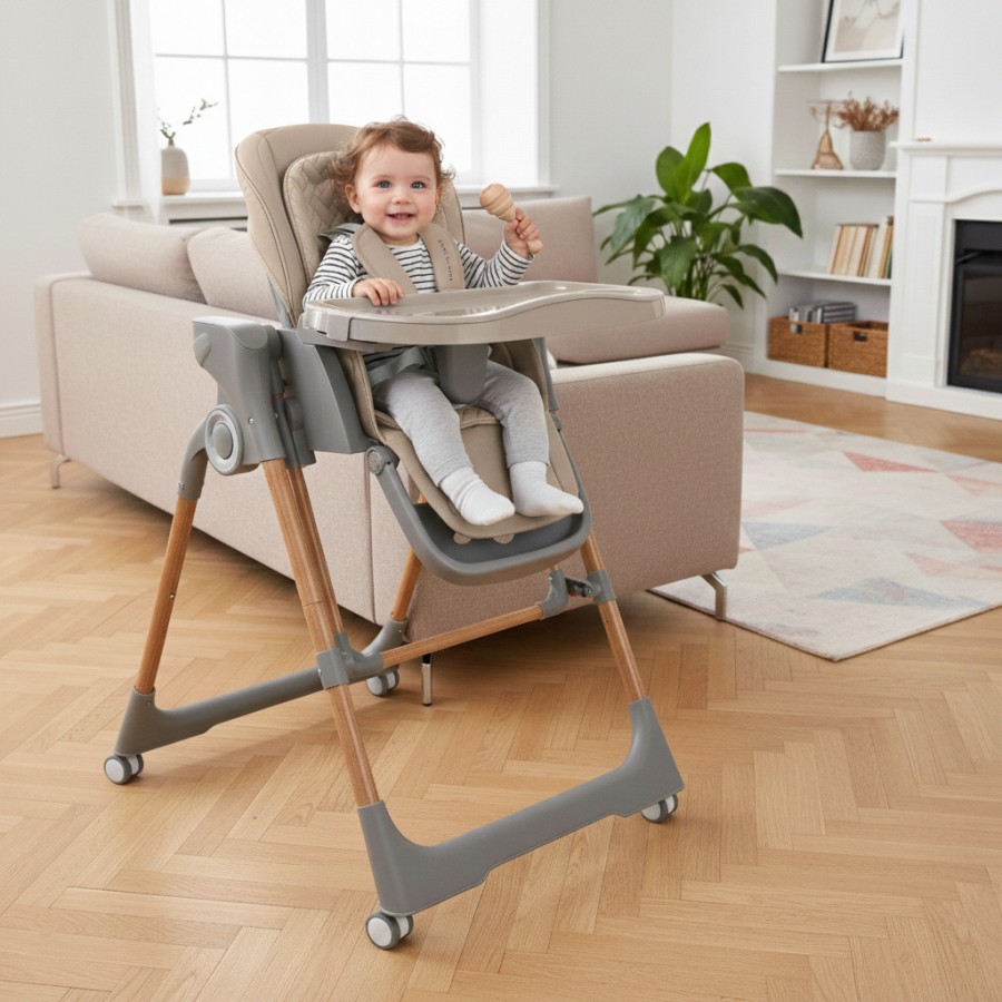 Καρεκλάκι Φαγητού-Κούνια Ηλεκτρικό 2 in 1 Bebe Stars Serenna Natural Beige