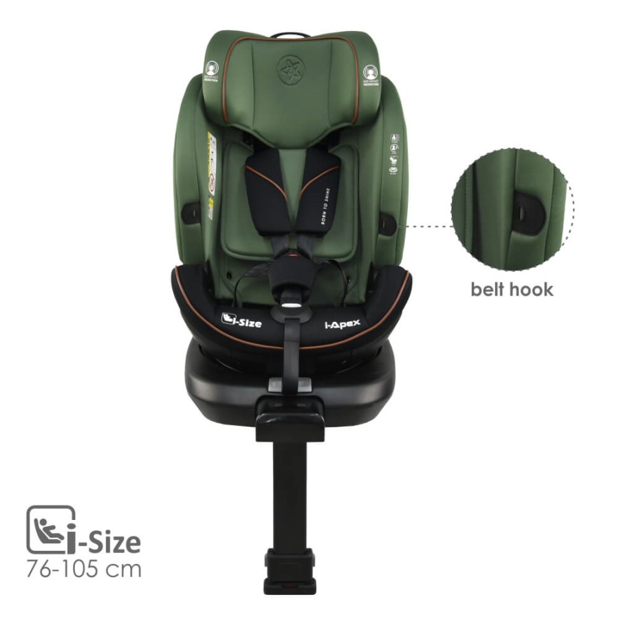 Bebe Stars Παιδικό Κάθισμα Αυτοκινήτου i-Apex i-Size 360° 0-36kg Green