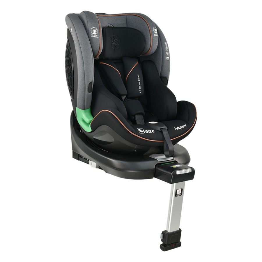 Bebe Stars Παιδικό Κάθισμα Αυτοκινήτου i-Apex i-Size 360° 0-36kg Grey
