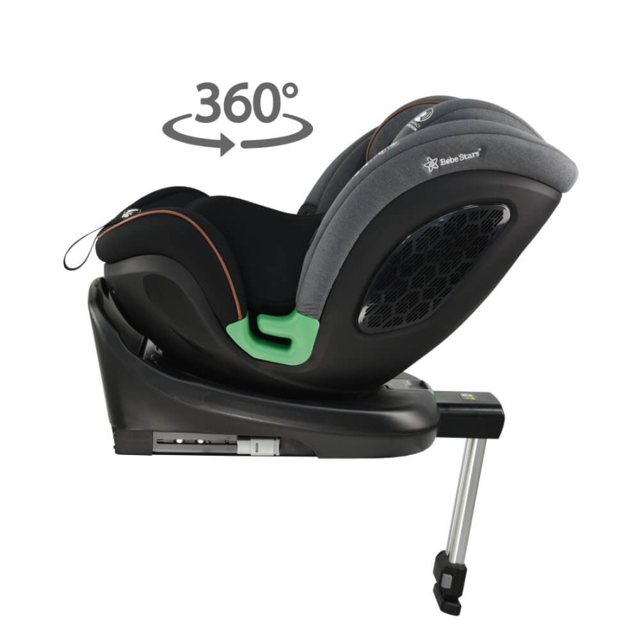 Bebe Stars Παιδικό Κάθισμα Αυτοκινήτου i-Apex i-Size 360° 0-36kg Grey
