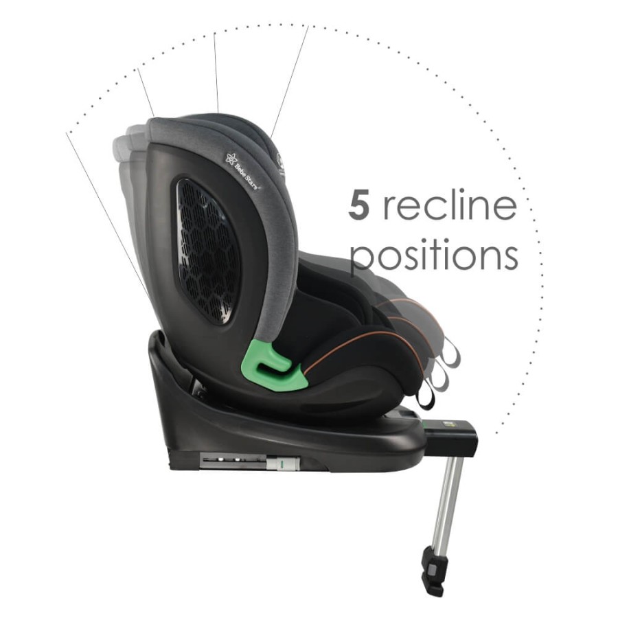 Bebe Stars Παιδικό Κάθισμα Αυτοκινήτου i-Apex i-Size 360° 0-36kg Grey