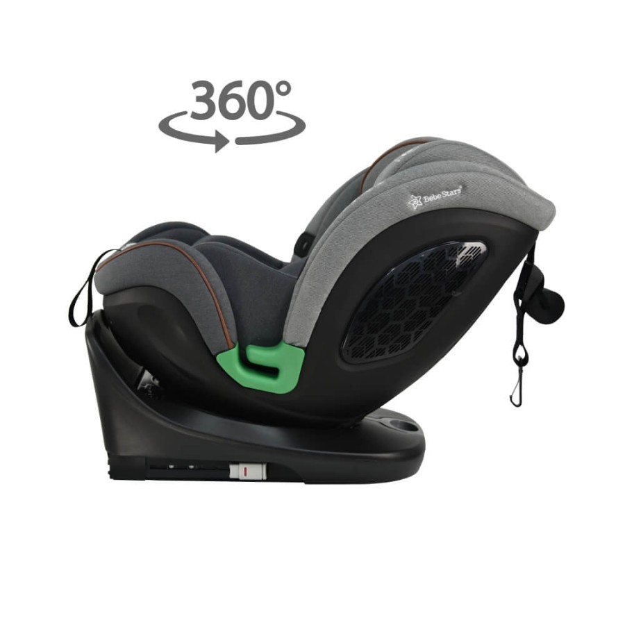 Bebe Stars Παιδικό Κάθισμα Αυτοκινήτου i-Revo i-Size 360° 0-36kg Grey