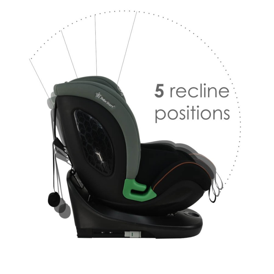 Bebe Stars Παιδικό Κάθισμα Αυτοκινήτου i-Revo i-Size 360° 0-36kg Olive