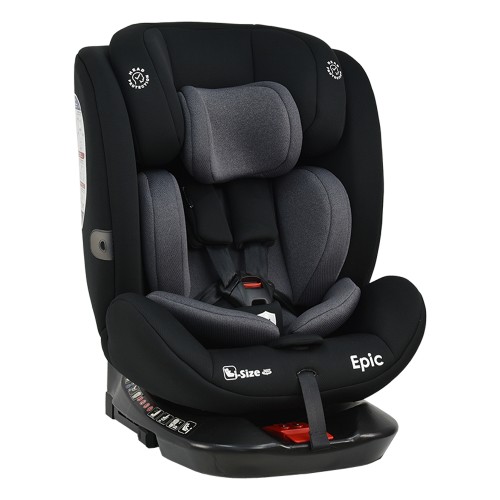 Bebe Stars Παιδικό Κάθισμα Αυτοκινήτου Epic Isofix i-Size 360° Black 0-36kg