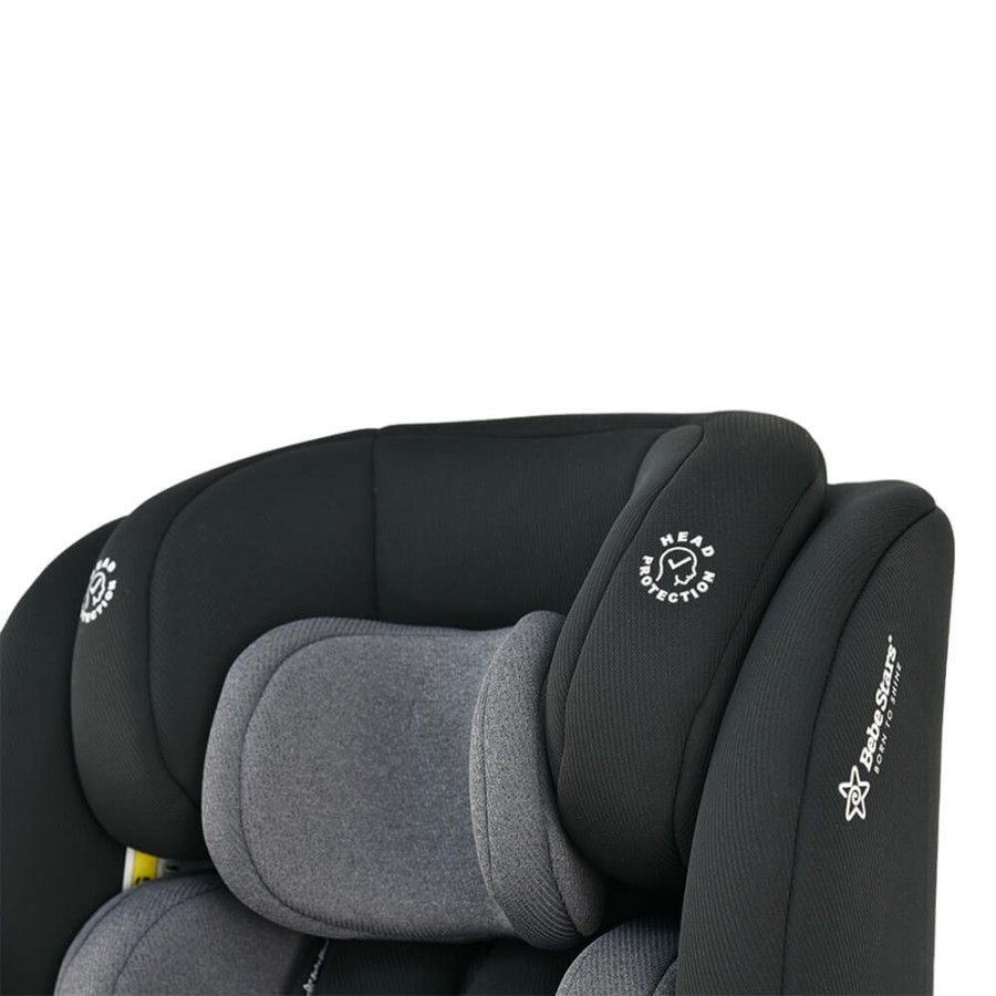 Bebe Stars Παιδικό Κάθισμα Αυτοκινήτου Epic Isofix i-Size 360° Black 0-36kg