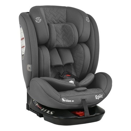 Bebe Stars Παιδικό Κάθισμα Αυτοκινήτου Epic Isofix i-Size 360° Smoked Grey 0-36kg