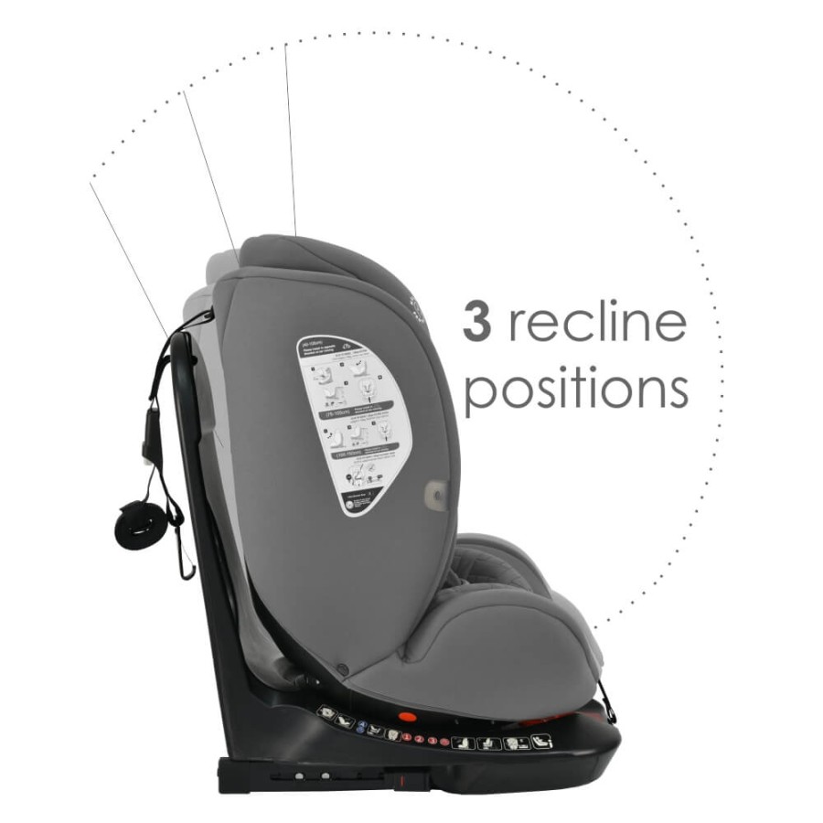 Bebe Stars Παιδικό Κάθισμα Αυτοκινήτου Epic Isofix i-Size 360° Smoked Grey 0-36kg