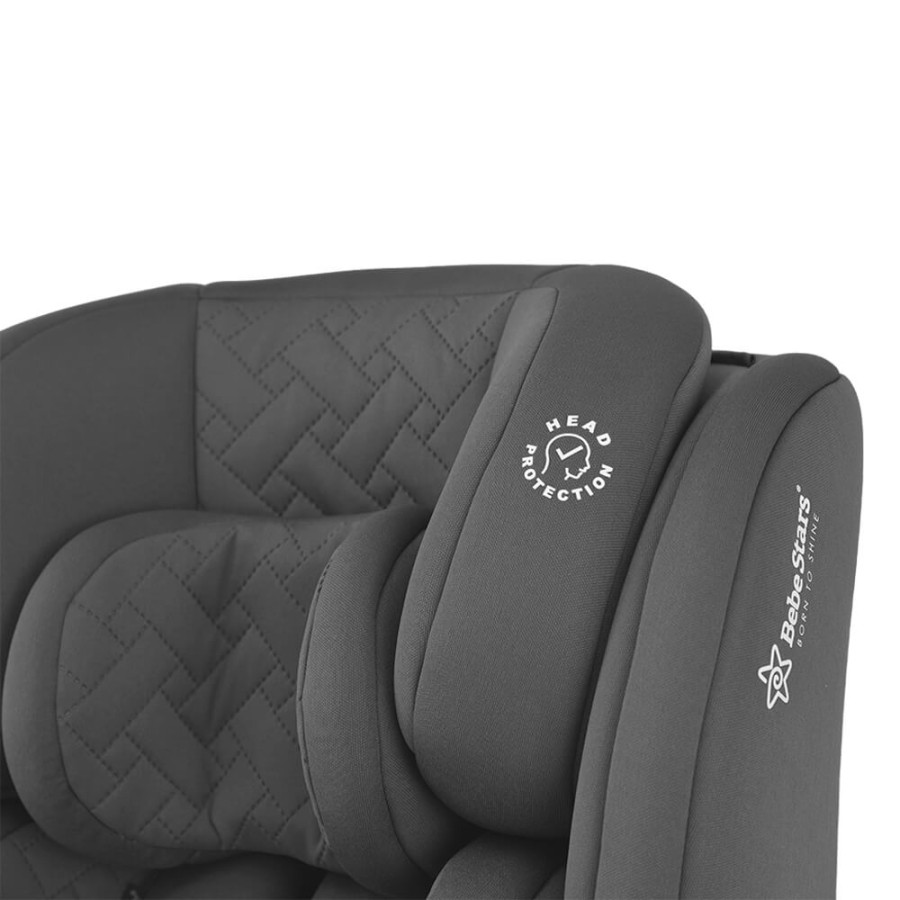 Bebe Stars Παιδικό Κάθισμα Αυτοκινήτου Epic Isofix i-Size 360° Smoked Grey 0-36kg