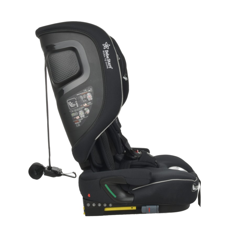 Παιδικό Κάθισμα Αυτοκινήτου Bebe Stars Flexy Isofix i-Size Black 76-150cm (3-12 ετών)