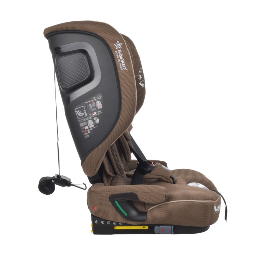 Παιδικό Κάθισμα Αυτοκινήτου Bebe Stars Flexy Isofix i-Size Coffee 76-150cm (3-12 ετών)