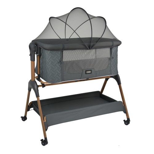 Bebe Stars Βρεφικό Λίκνο Style 2 σε 1 Smoked Grey