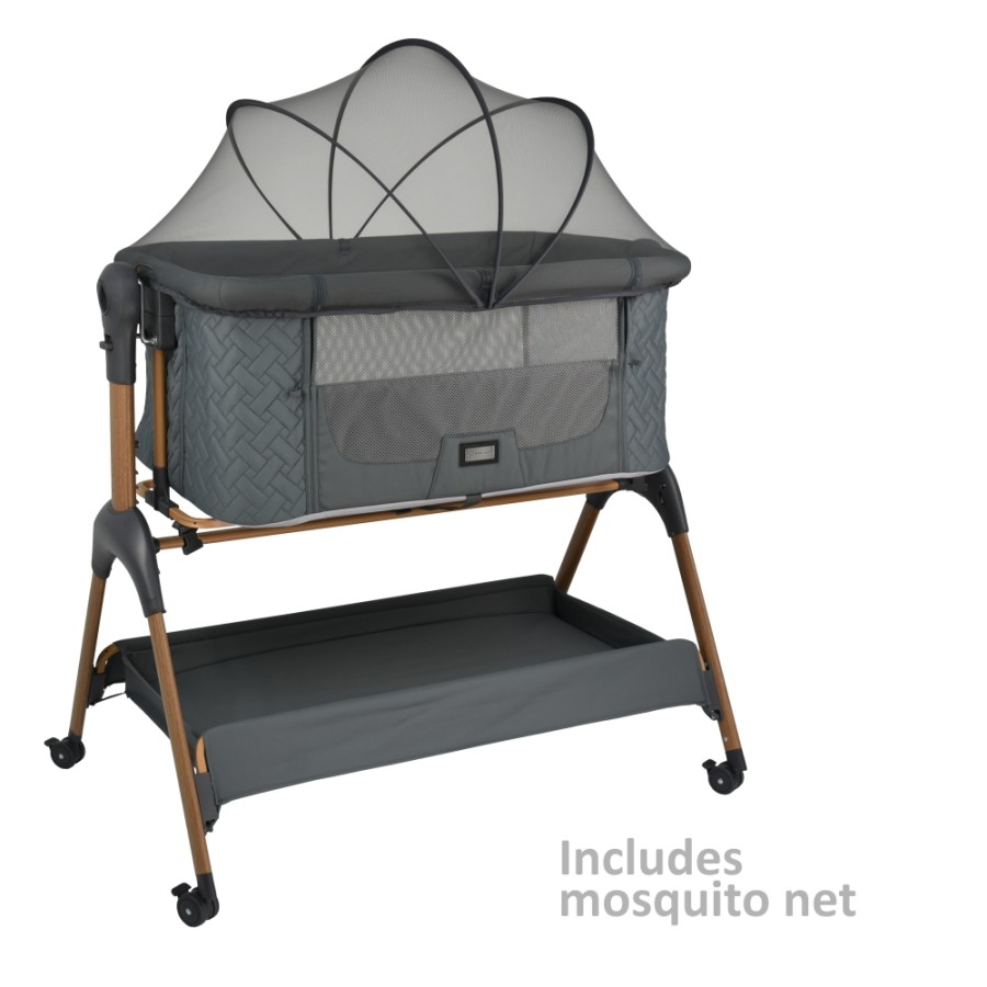 Bebe Stars Βρεφικό Λίκνο Style 2 σε 1 Smoked Grey