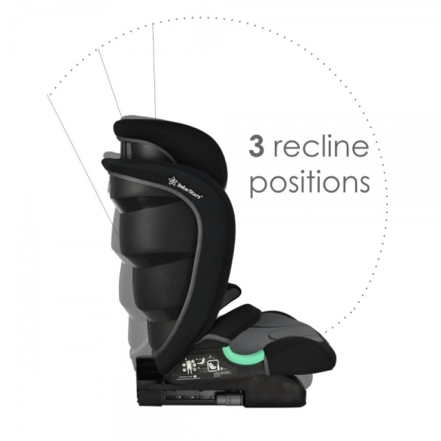 Bebe Stars Κάθισμα Αυτοκινήτου Max Isofix i-Size 100-150cm (15-36kg) Olive
