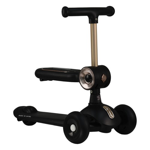 Bebe Stars Παιδικό Πατίνι X-Ride 2σε1 με Φώτα LED Black 671-188