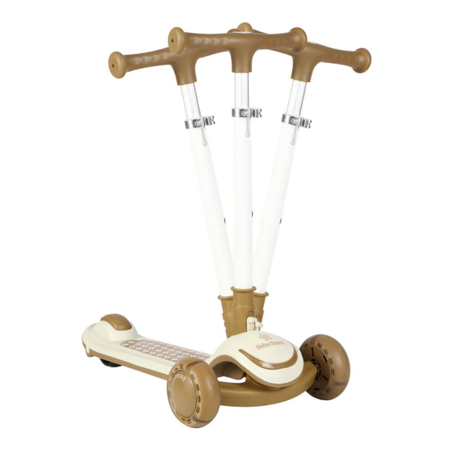 Bebe Stars Παιδικό Πατίνι με Φώτα LED X-Ride Beige 670-182