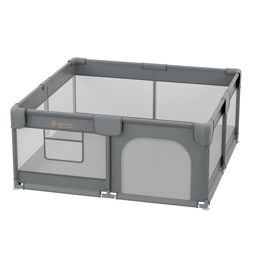 Bebe Stars Πάρκο για Μωρά Τετράγωνο 150x150εκ. Playzen Grey 880-100