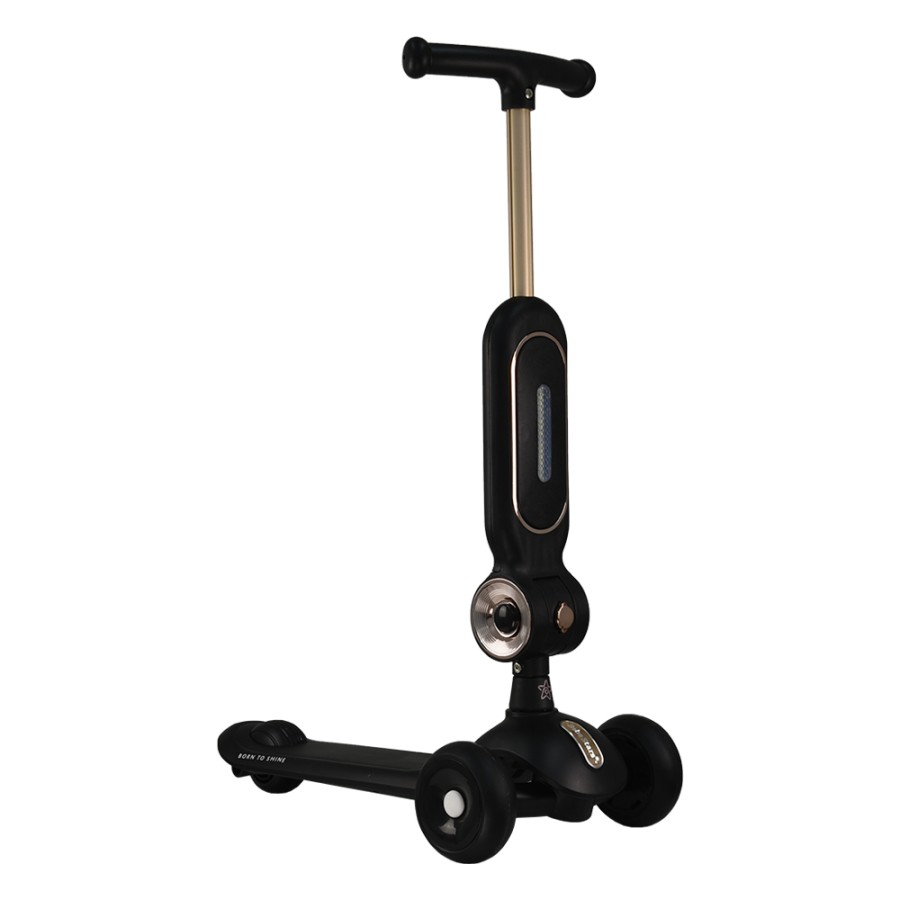 Bebe Stars X-Ride 3 in 1 Black Παιδικό Πατίνι με LED & Ποδήλατο Ισορροπίας