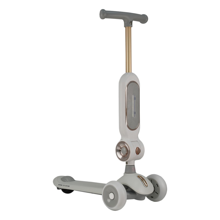 Bebe Stars X-Ride 3 in 1 Grey Παιδικό Πατίνι με LED & Ποδήλατο Ισορροπίας