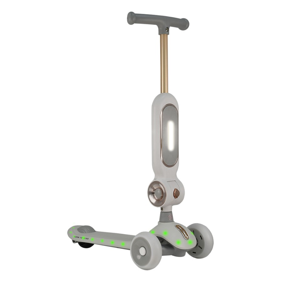 Bebe Stars X-Ride 3 in 1 Grey Παιδικό Πατίνι με LED & Ποδήλατο Ισορροπίας