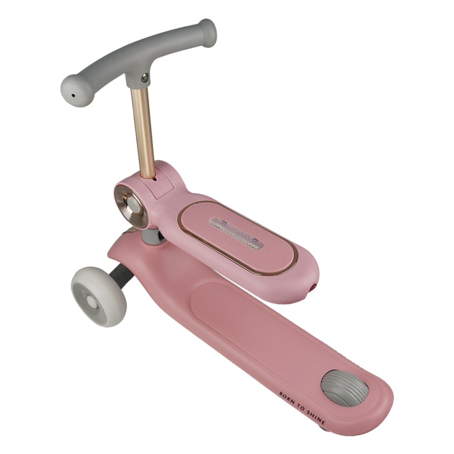 Bebe Stars X-Ride 3 in 1 pink Παιδικό Πατίνι με LED & Ποδήλατο Ισορροπίας