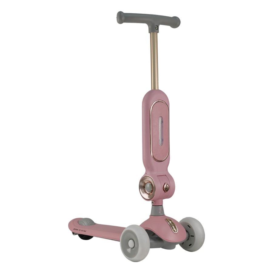 Bebe Stars X-Ride 3 in 1 pink Παιδικό Πατίνι με LED & Ποδήλατο Ισορροπίας