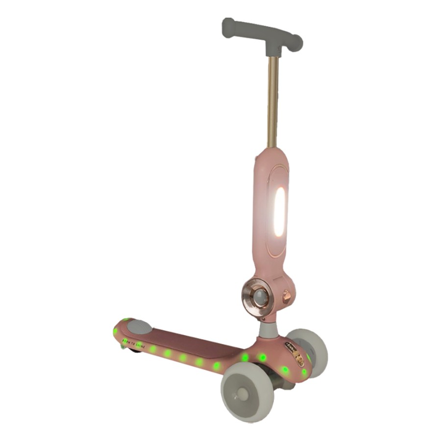 Bebe Stars X-Ride 3 in 1 pink Παιδικό Πατίνι με LED & Ποδήλατο Ισορροπίας