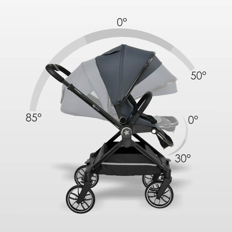 Bebestars Πολυκαρότσι Mirage 2σε1 με Αυτόματο Μηχανισμό Quick–Twist Olive