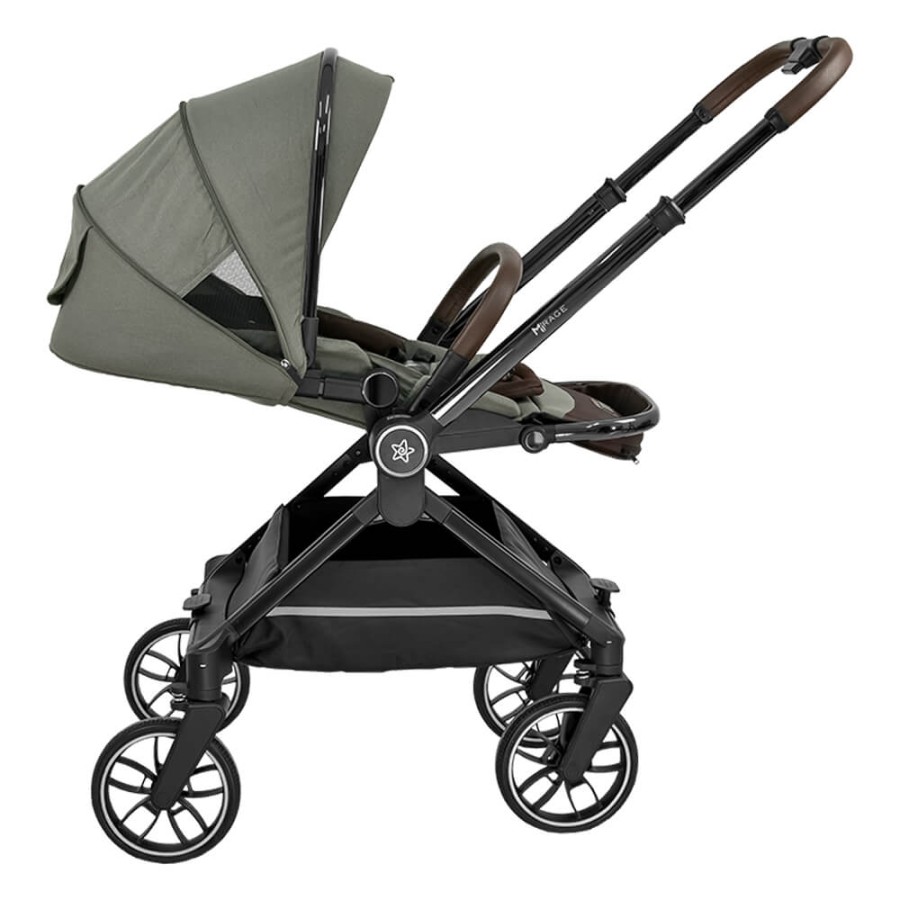 Bebestars Πολυκαρότσι Mirage 2σε1 με Αυτόματο Μηχανισμό Quick–Twist Olive