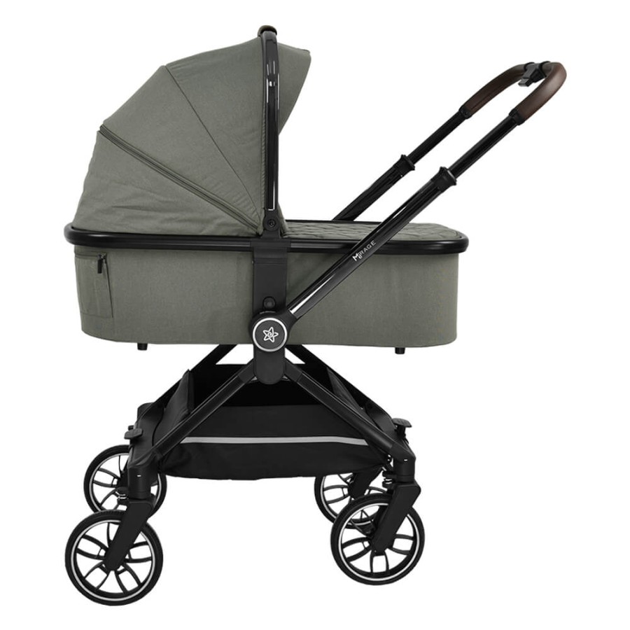 Bebestars Πολυκαρότσι Mirage 2σε1 με Αυτόματο Μηχανισμό Quick–Twist Olive