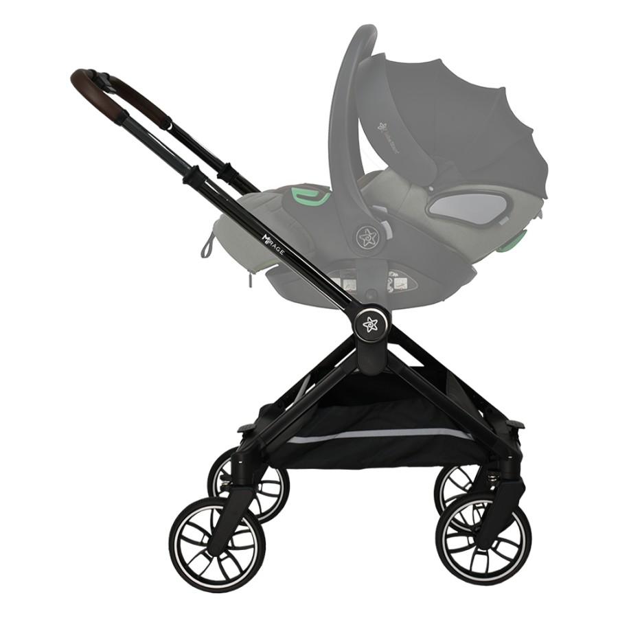 Bebestars Πολυκαρότσι Mirage 2σε1 με Αυτόματο Μηχανισμό Quick–Twist Olive