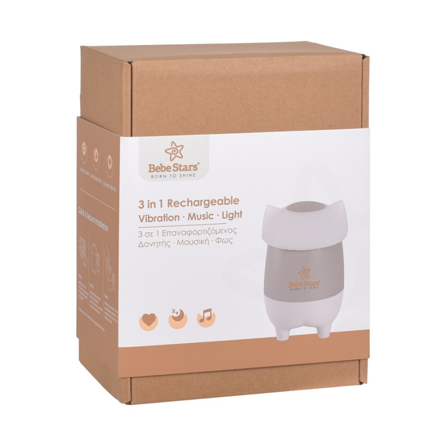 Bebe Stars Μηχανισμός 3 in 1 Δόνηση, Ήχος & Φως Νυκτός με Bluetooth 20-170