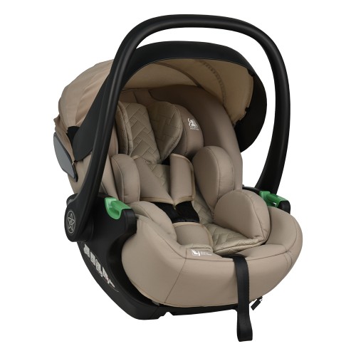 Bebe Stars Βρεφικό Κάθισμα Αυτοκινήτου με Ανάκληση Baby i-Size 40-87cm Natural Beige 004-182