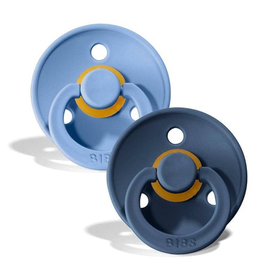Bibils Πιπίλες Colour Sky Blue - Steel Blue από 100% Φυσικό Καουτσούκ 2τμχ. No2 6+ μηνών