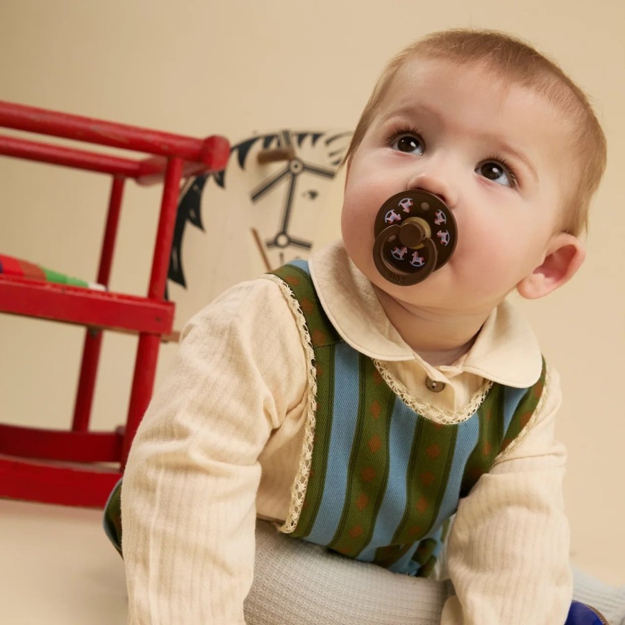 Πιπίλες Στρογγυλές Bibs Holiday Horse Vanilla Mocha από 100% Φυσικό Καουτσούκ 2τμχ. No2 6+ μηνών