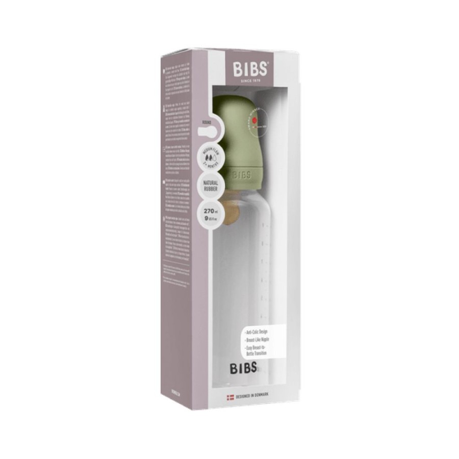 Bibs Πλαστικό Μπιμερό 270ml με Θηλή Latex Μεσαίας Ροής Sage