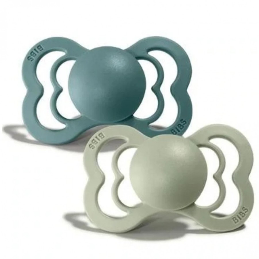 Bibs Πιπίλες Supreme από 100% Σιλικόνη Island Sea - Sage 2τμχ. No2 6+ μηνών