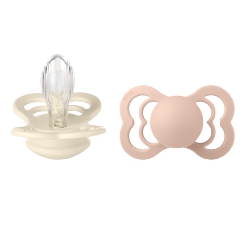 Bibs Πιπίλες Supreme από 100% Σιλικόνη Ivory - Blush 2τμχ. No2 6+ μηνών