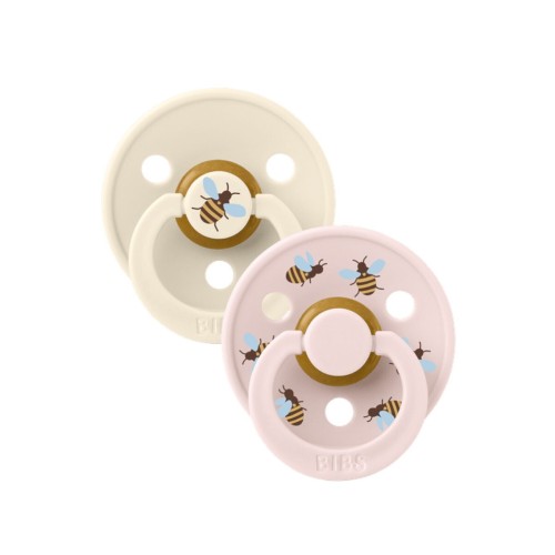 Bibs Πιπίλες Studio Colour Bumblebee Ivory Mix από 100% Φυσικό Καουτσούκ 2τμχ. No1 0+ μηνών